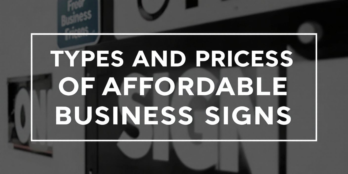 Types and Prices of Affordable Business Signs